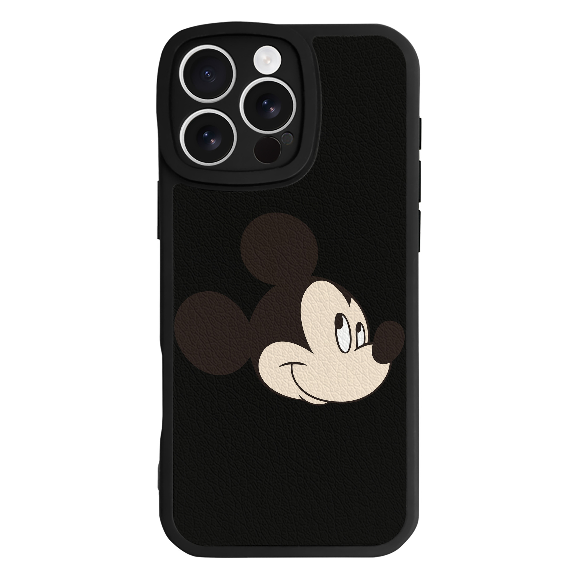 （画像用） ミッキーマウス Mickey Mouse 【iPhone 16シリーズ対応】シリコンスマホケース（レザー調） 材質：シリコン